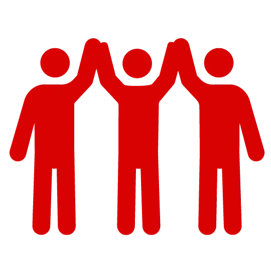 Teamwork icon showing children learning the Teamwork value at Rugby Stars